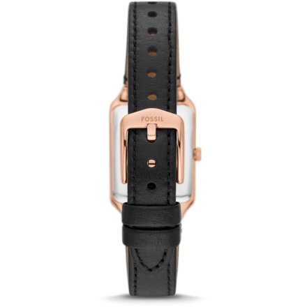 Fossil Raquel Zegarek Damski na czarnym pasku z datownikiem ES5310