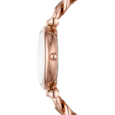 Fossil Carlie zegarek damski różowozłoty z bransoletką łańcuch ES5330
