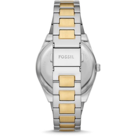 Fossil Scarlette zegarek damski srebrno-złoty z bransoletką ES5334