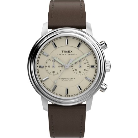 Timex Waterbury Metropolitan TW2Y23500 Zegarek męski klasyczny na pasku chronograf