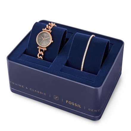 Fossil Carlie Zestaw Zegarek Damski + Bransoletka ES5378SET