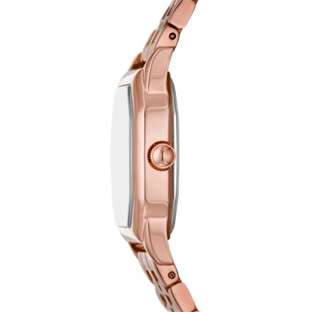 Fossil Harlow zegarek damski różowozłoty retro na bransoletce ES5386