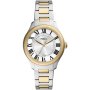 Fossil Gilmore zegarek damski srebrno-złoty z bransoletką i datownikiem ES5396