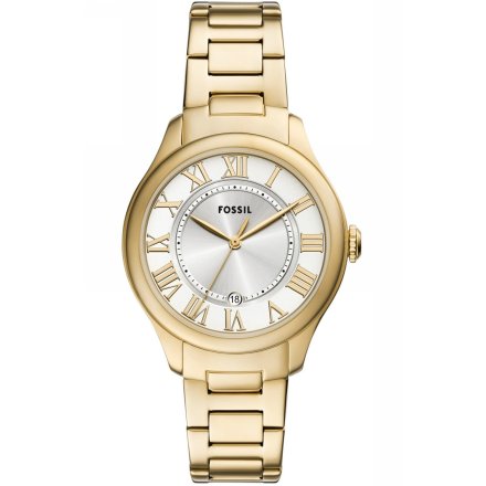 Fossil Gilmore zegarek damski złoty z bransoletką i datownikiem ES5395