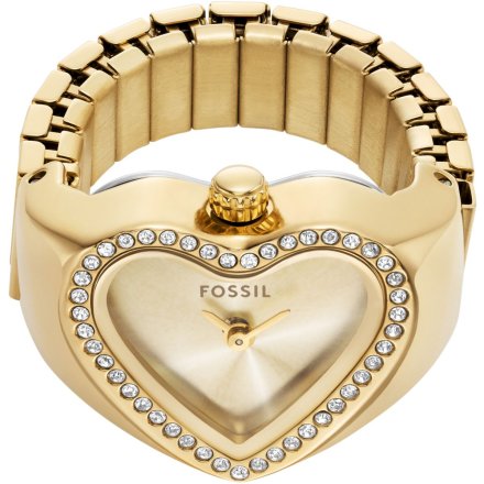 Fossil WATCH RING Zegarek Pierścionek serce złoty ES5407