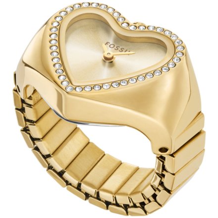 Fossil WATCH RING Zegarek Pierścionek serce złoty ES5407