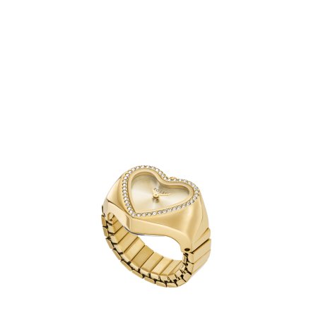 Fossil WATCH RING Zegarek Pierścionek serce złoty ES5407