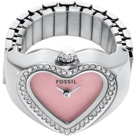 Fossil WATCH RING Zegarek Pierścionek serce srebrny ES5408