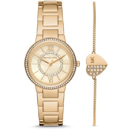 Michael Kors GABBI GIFT SET MK1031 złoty zegarek damski z bransoletką w zestawie