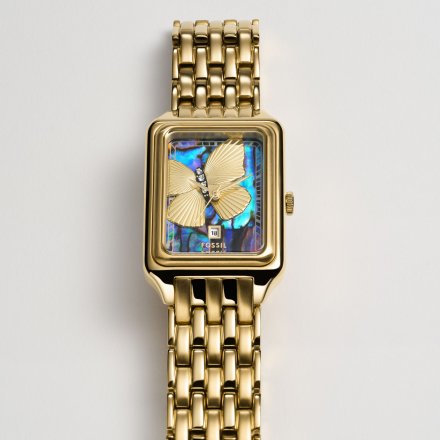Fossil Raquel zegarek damski złoty z bransoletką i datownikiem ES5409