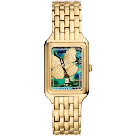 Fossil Raquel zegarek damski złoty z bransoletką i datownikiem ES5409