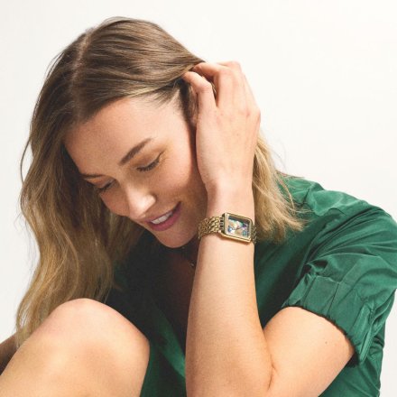 Fossil Raquel zegarek damski złoty z bransoletką i datownikiem ES5409