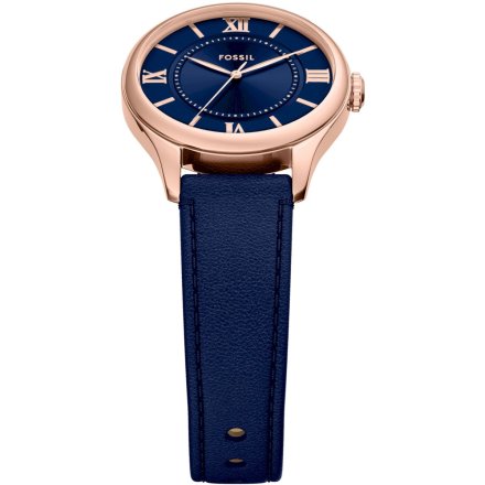 Fossil Leather Zegarek Damski na granatowym pasku ES5424