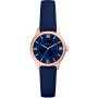 Fossil Leather Zegarek Damski na granatowym pasku ES5424