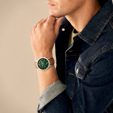 Fossil Neutra Chronograph Zegarek Męski na brązowym pasku FS5963