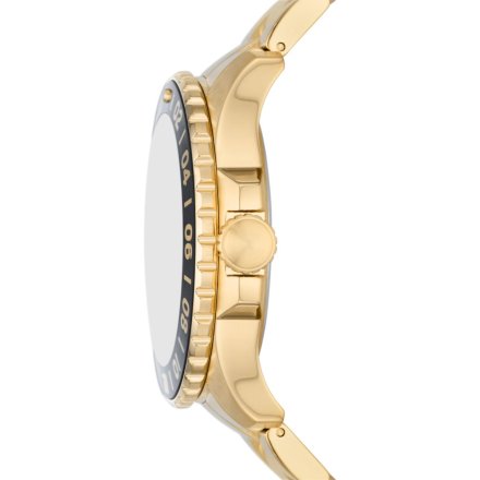 Fossil Blue GMT Zegarek Męski Złoty na bransolecie FS5990