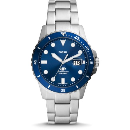 Fossil BLUE DIVE Zegarek Męski na srebrnej bransolecie FS6029