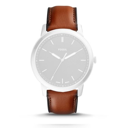 Brązowy pasek Fossil 22 mm do zegarek / smartwatch Fossil Minimalist FS5304