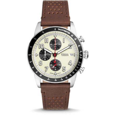 Fossil Sport Tourer Chronograph Zegarek Męski na brązowym pasku FS6042