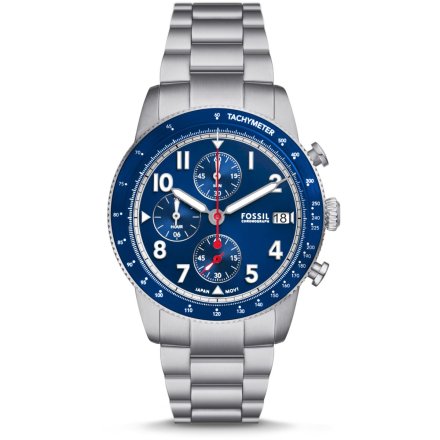 Fossil Sport Tourer Zegarek Męski na srebrnej bransolecie FS6047