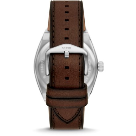 Fossil Everett Zegarek Męski Srebrny na brązowym pasku FS6071