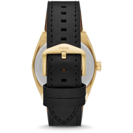 Fossil Everett Zegarek Męski złoty na czarnym pasku FS6089