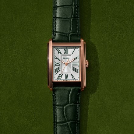 Fossil Carraway Zegarek Męski Złoty na zielonym pasku FS6077