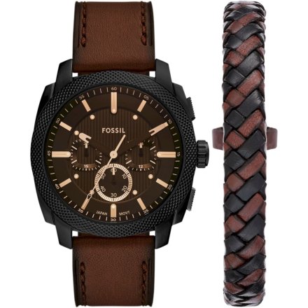 Fossil Machine Chronograph Zestaw Zegarek Męski + Bransoletka FS6102SET