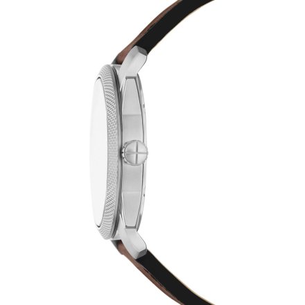Fossil Machine Zegarek Męski Srebrny na brązowym pasku FS6085