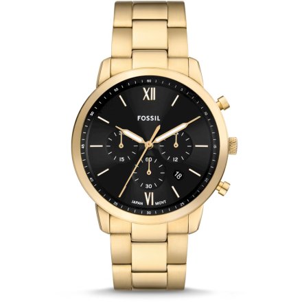 Fossil Neutra Chronograph Zegarek Męski Złoty na bransolecie FS6093