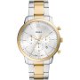 Fossil Neutra Chronograph Zegarek Męski srebrno-Złoty na bransolecie FS6112