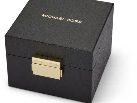 Michael Kors Lexington MK1088SET różowozłoty zegarek damski z bransoletką i kolczykami w zestawie