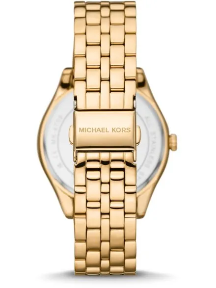 Michael Kors Harlowe MK4709 złoty zegarek damski z kryształkami na bransolecie