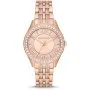 Michael Kors Harlowe MK4710 różowozłoty zegarek damski z kryształkami na bransolecie