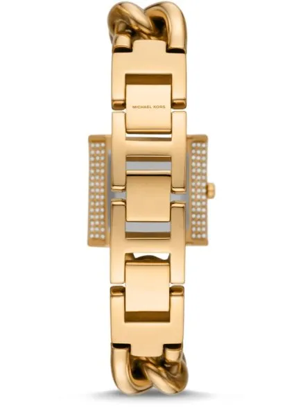 Michael Kors Chain Lock MK4711 złoty zegarek damski łańcuch bransoletka