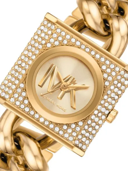 Michael Kors Chain Lock MK4711 złoty zegarek damski łańcuch bransoletka