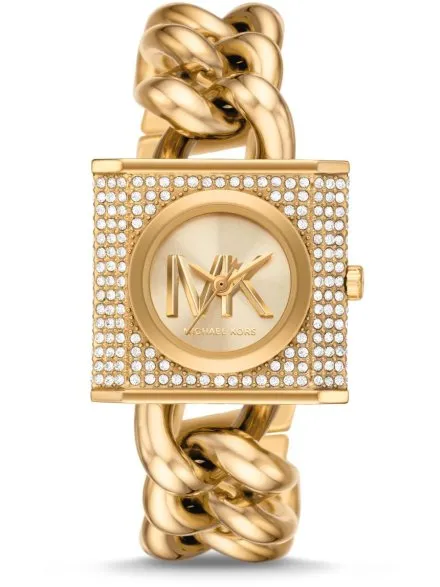 Michael Kors Chain Lock MK4711 złoty zegarek damski łańcuch bransoletka