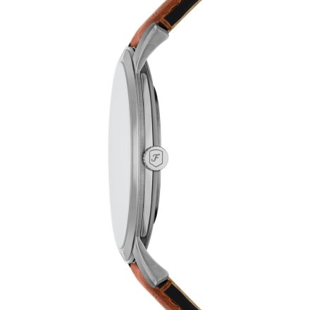 Fossil Minimalist Zegarek Męski Srebrny na brązowym pasku FS6094