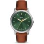 Fossil Minimalist Zegarek Męski Srebrny na brązowym pasku FS6094