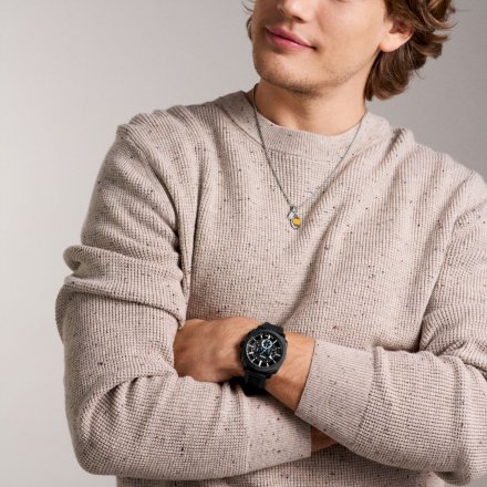 Fossil Machine Chronograph Zegarek Męski na czarnym pasku FS6099