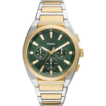 Fossil Everett Chronograph Zegarek Męski Srebrno-Złoty na bransolecie FS6106