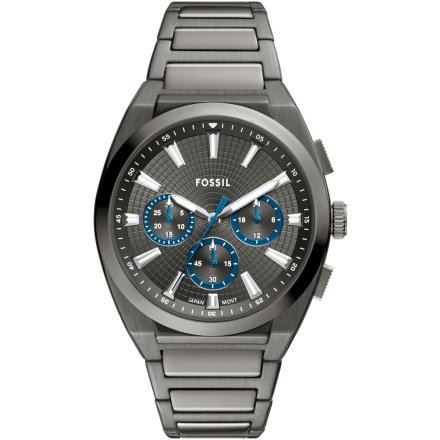 Fossil Everett Chronograph Zegarek Męski Grafitowy na bransolecie FS6107