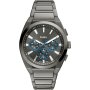 Fossil Everett Chronograph Zegarek Męski Grafitowy na bransolecie FS6107