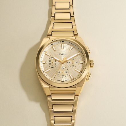 Fossil Everett Chronograph Zegarek Męski Złoty na bransolecie FS6119