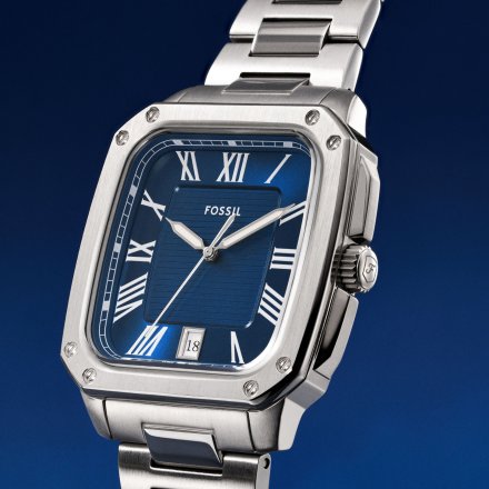 Fossil Crosby Zegarek Męski Srebrny na bransolecie FS6121