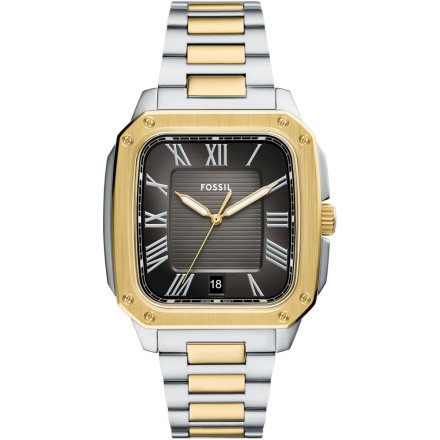 Fossil Crosby Zegarek Męski Srebrno-Złoty na bransolecie FS6123