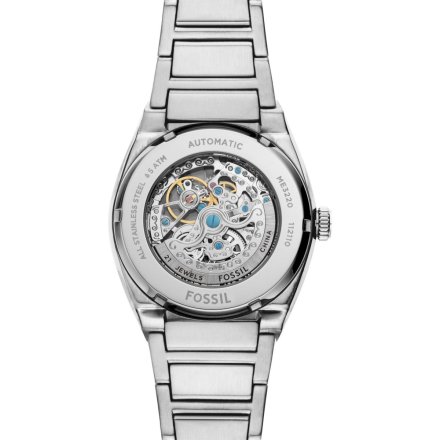 Fossil Everett Automatic Zegarek Męski Srebrny na bransolecie ME3220