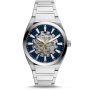 Fossil Everett Automatic Zegarek Męski Srebrny na bransolecie ME3220
