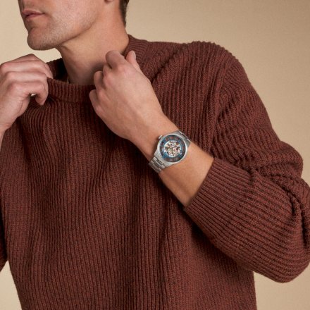 Fossil Townsman Automatic Zegarek Męski Srebrny na bransolecie ME3260