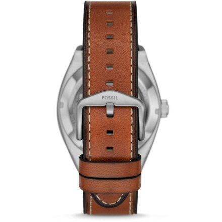 Fossil Everett Automatic Zegarek Męski Srebrny na brązowym pasku ME3261